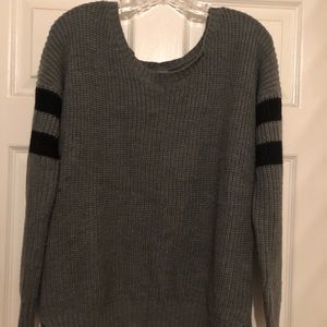 Dark grey and black sweater